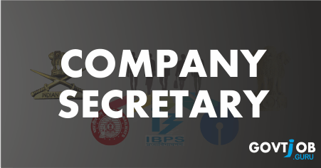 company secretary govt jobs 2017