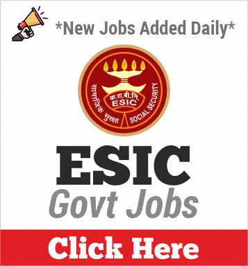 ESIC Jobs 2020