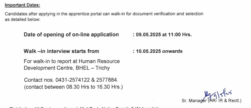 BHEL Apprentice Recruitment 2025