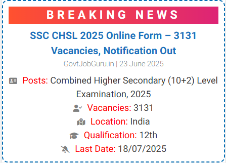 SSC CHSL 2025