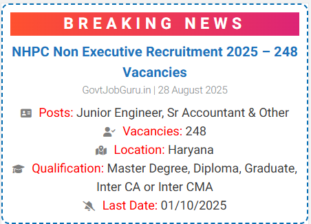 NHPC Non Executive Recruitment 2025