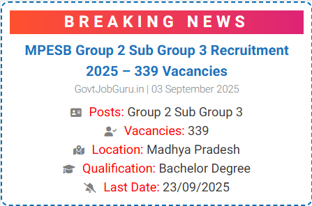 MPESB Group 2 sub group 3