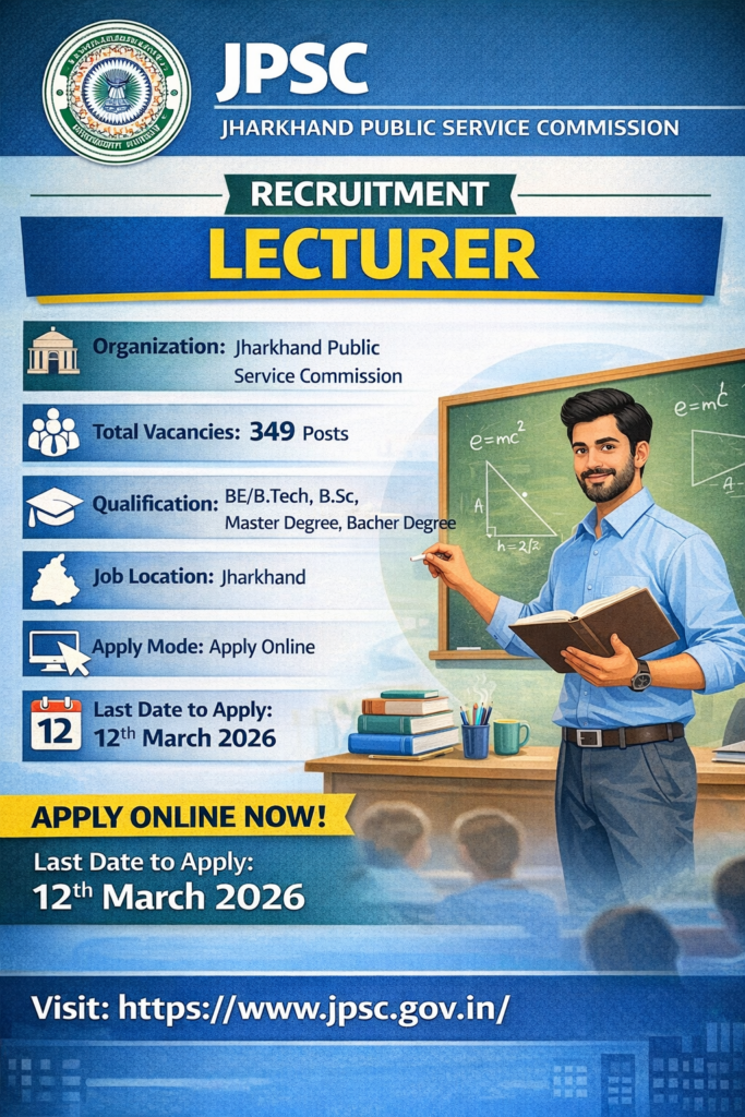 JPSC Lecturer Recruitment 2026