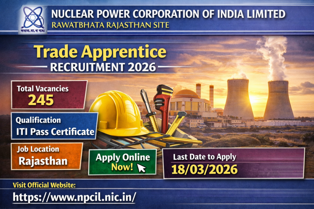 NPCIL RR Site Apprentice Recruitment 2026