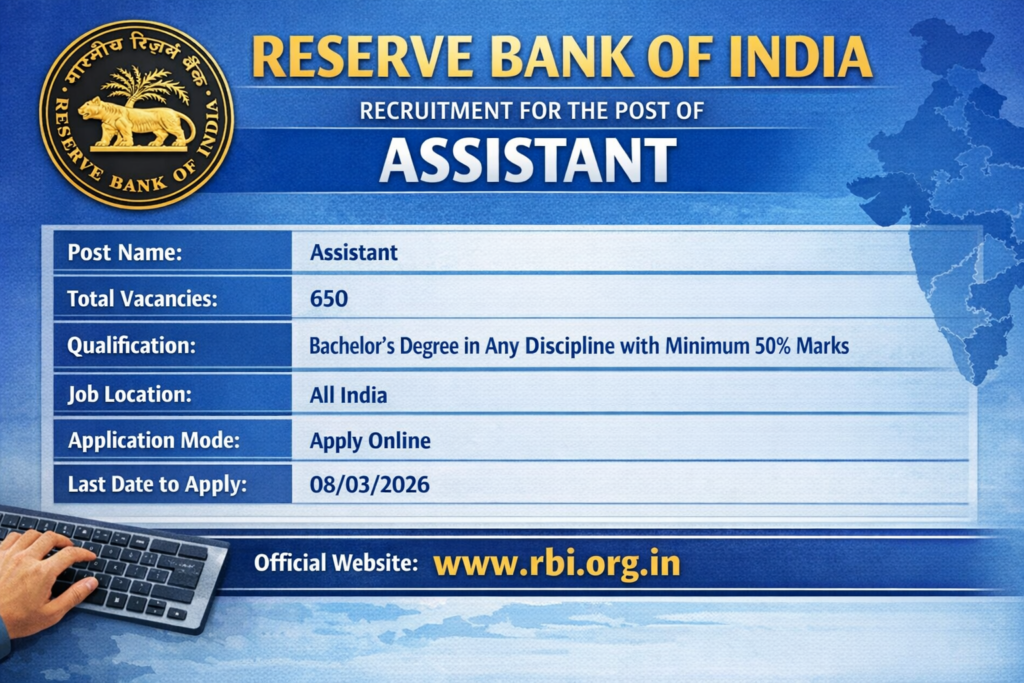 RBI Assistant Recruitment 2026