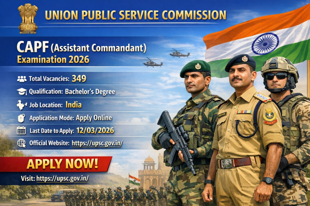 UPSC CAPF Exam 2026