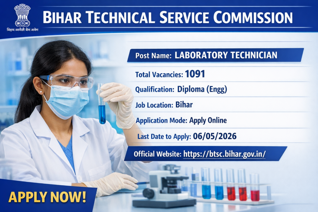 BTSC Laboratory Technician Recruitment 2026