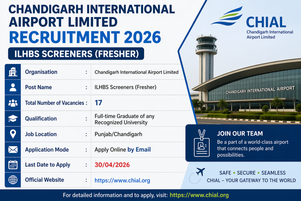 Chandigarh Airport Recruitment 2026