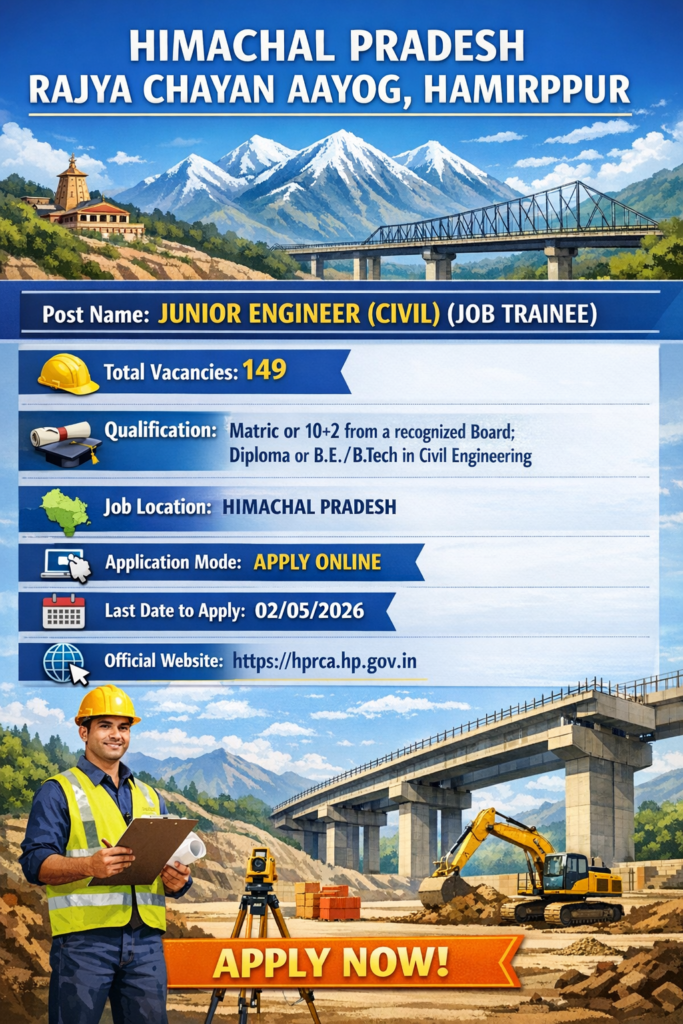 HPRCA JE Recruitment 2026