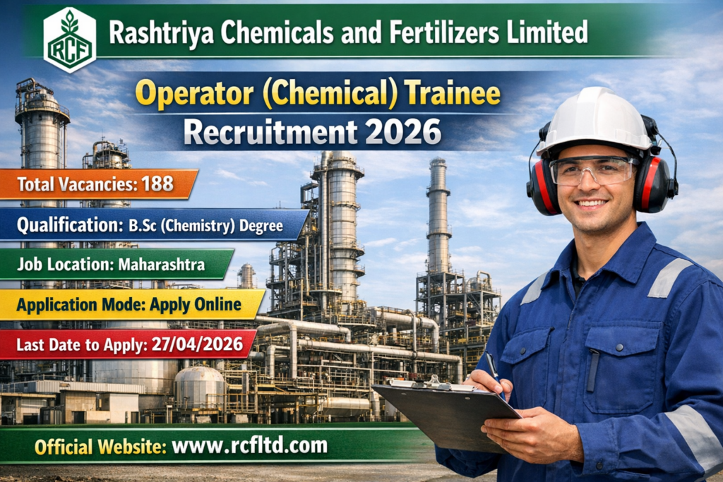 RCF operator trainee recruitment 2026