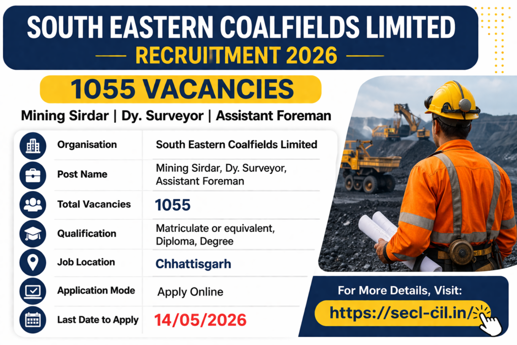 SECL Mining Sirdar Recruitment 2026