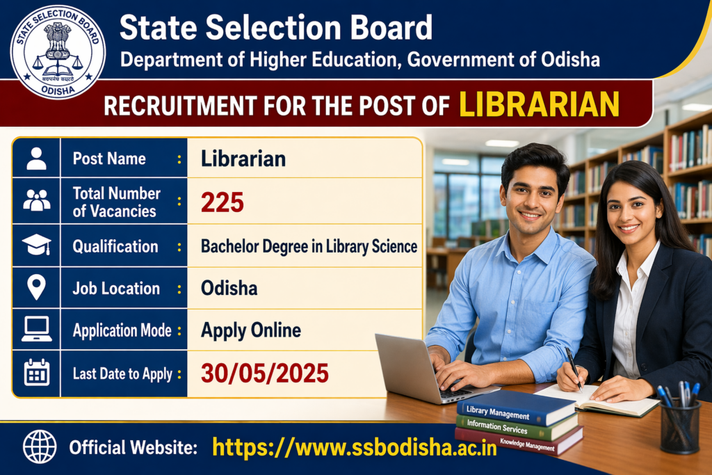 SSB Odisha Librarian Recruitment 2026