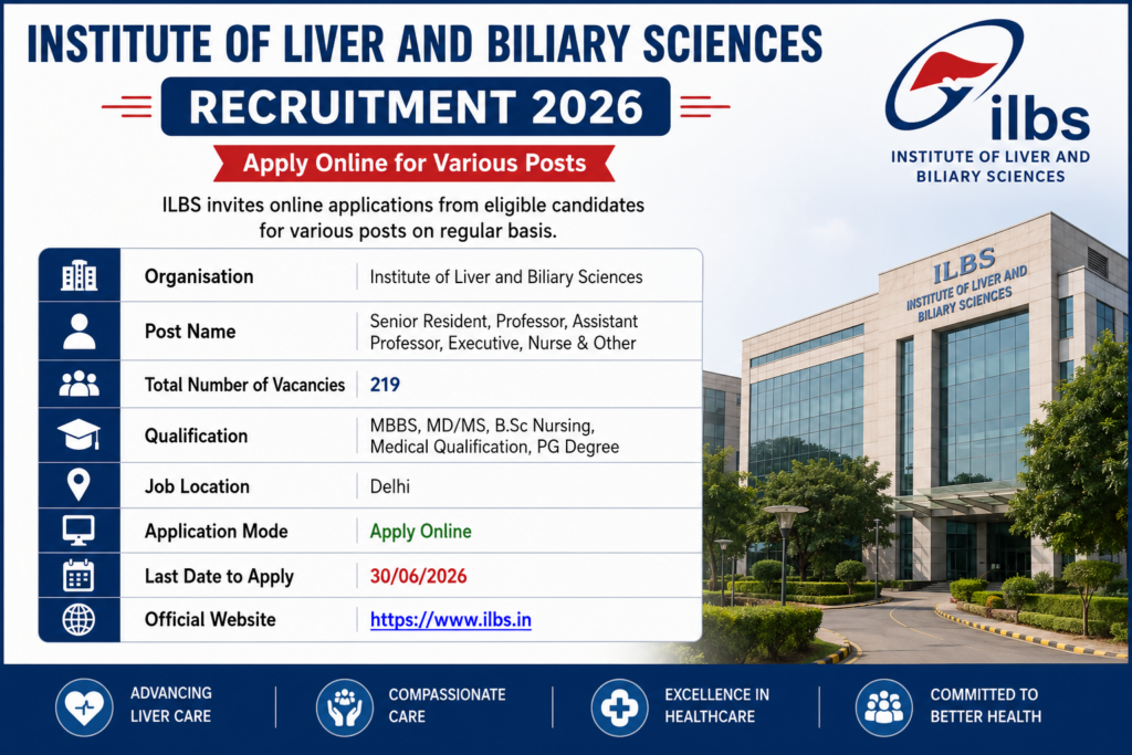 ILBS Faculty & Non Faculty Recruitment 2026