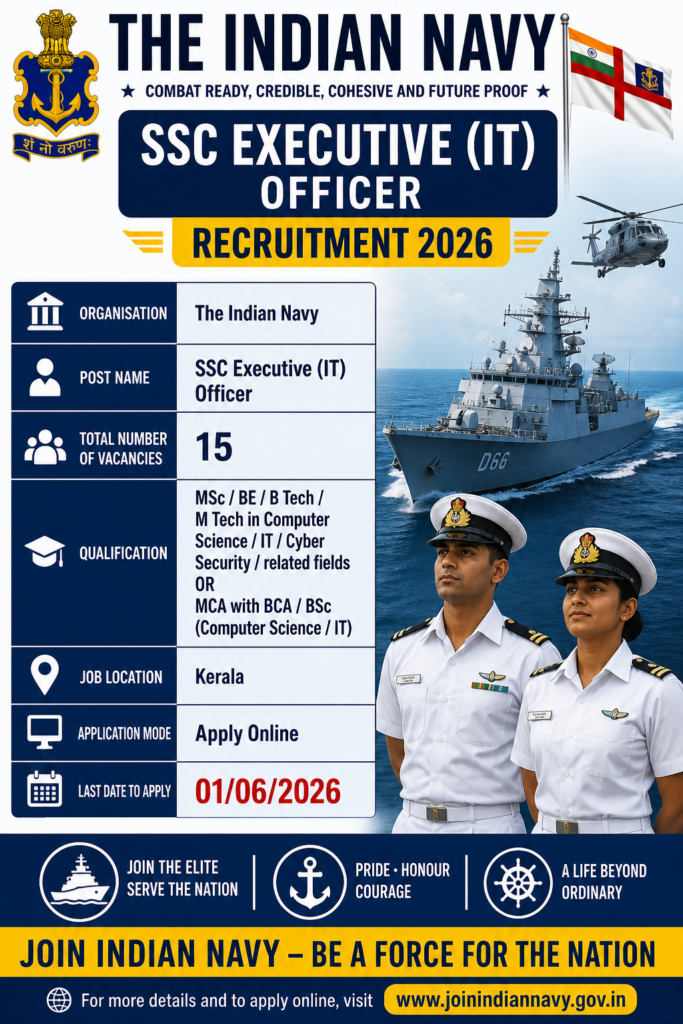 Indian Navy SSC IT Officer Recruitment 2026