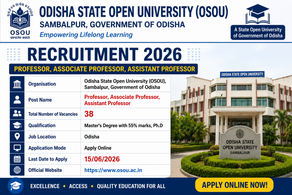 OSOU Sambalpur Faculty Recruitment 2026
