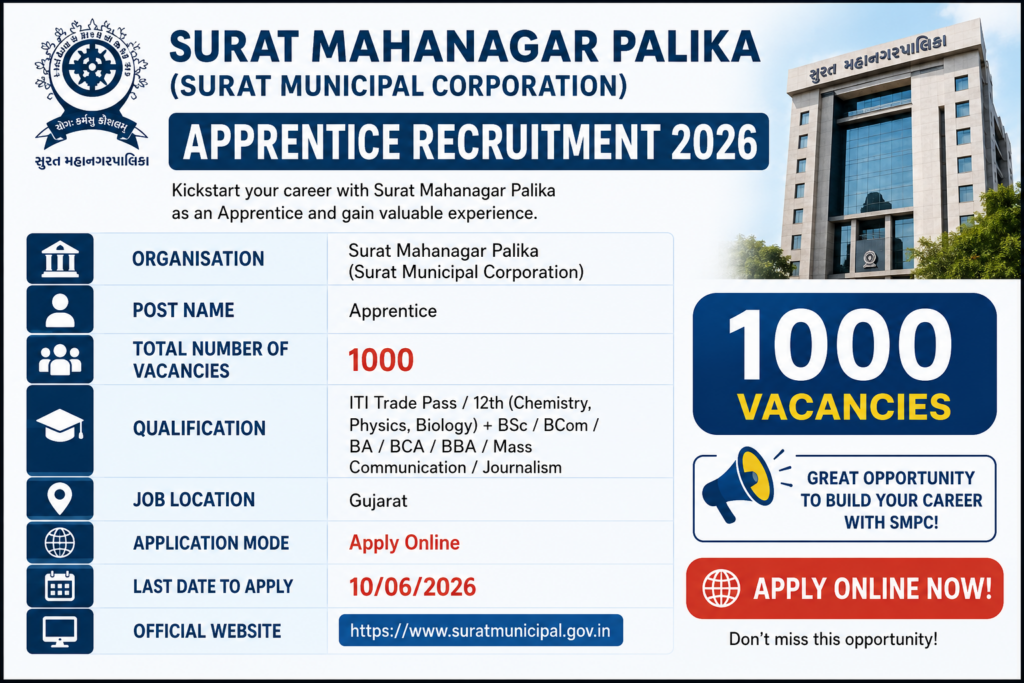 SMC Apprentice Recruitment 2026