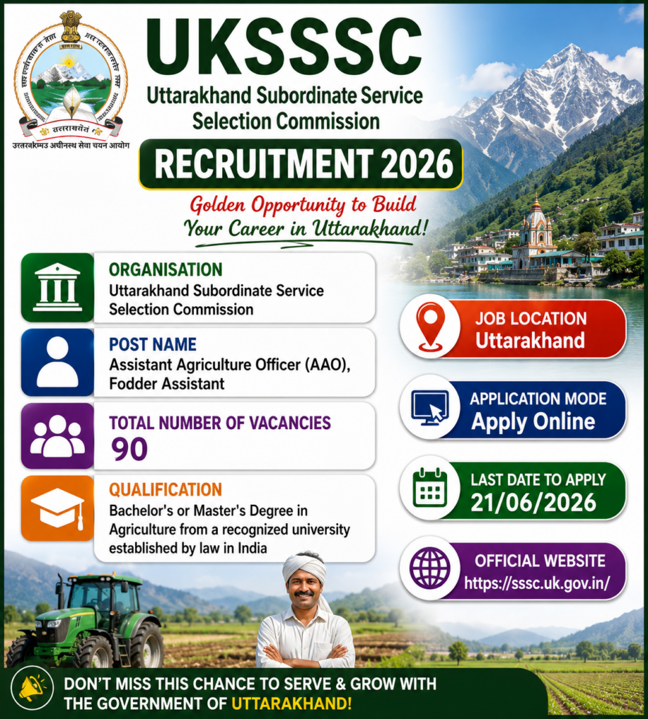 UKSSSC AAO Recruitment 2026