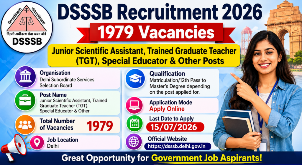 DSSSB Recruitment 2026