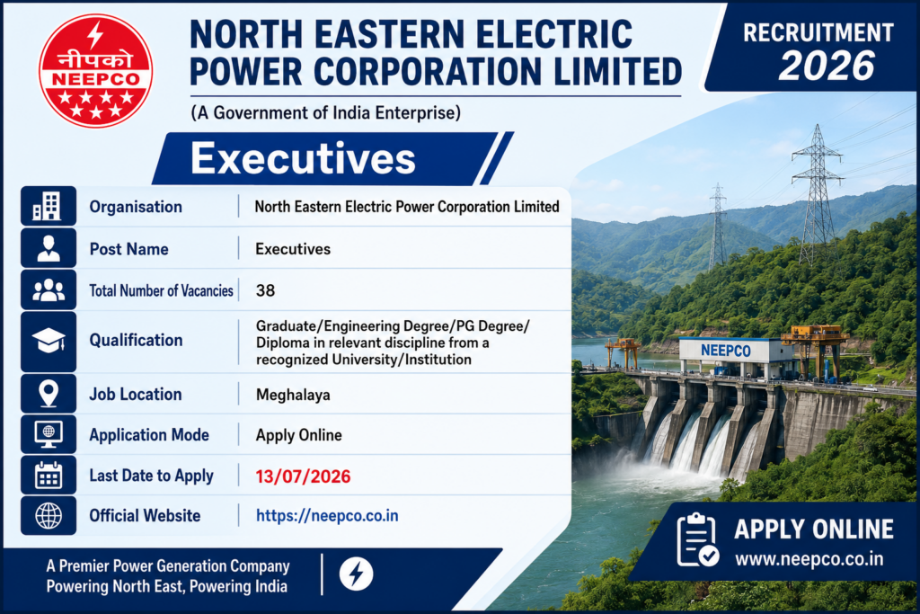 NEEPCO Executive Recruitment 2026