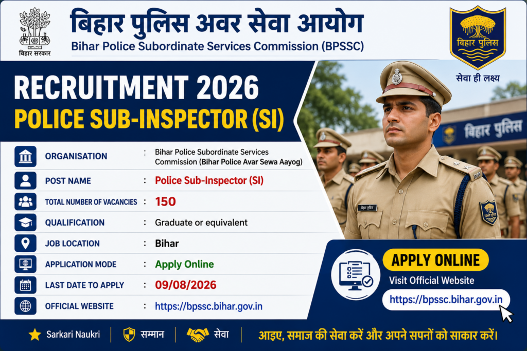 BPSSC Bihar Police SI Bharti 2026