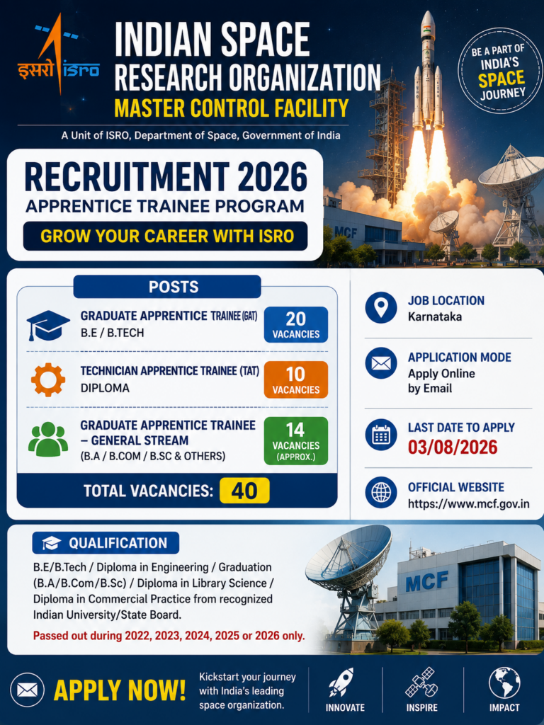 ISRO MCF GAT & TAT Recruitment 2026