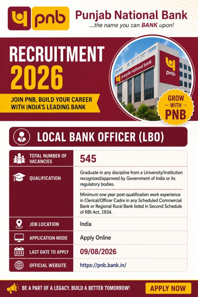 PNB LBO Recruitment 2026