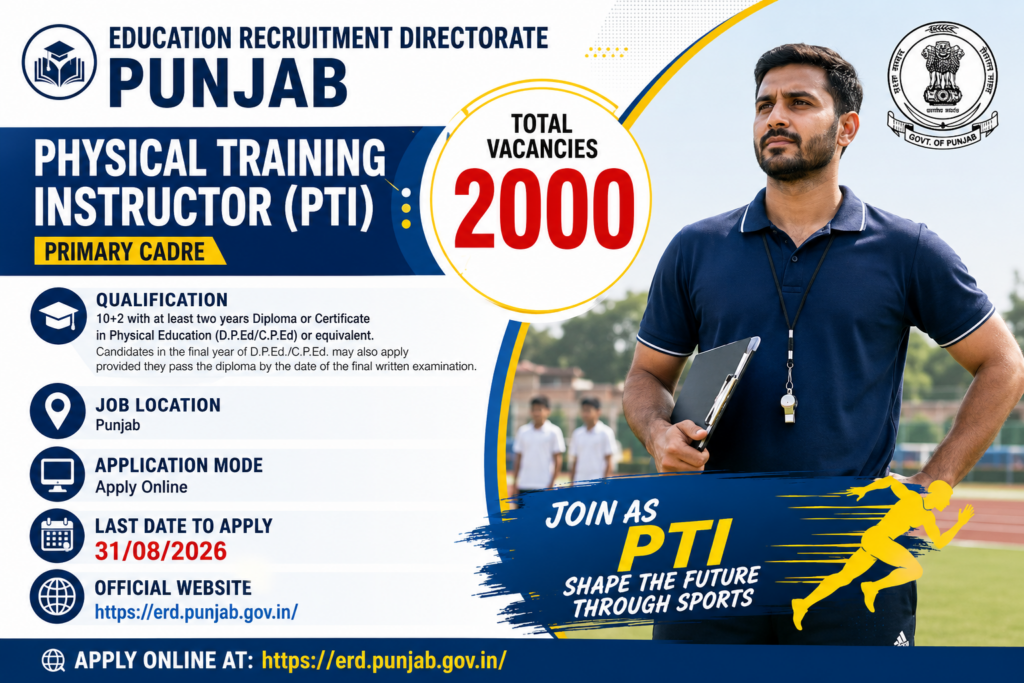 Punjab PTI Bharti 2026