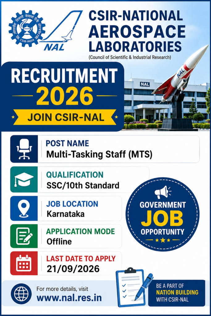 CSIR NAL MTS Recruitment 2026