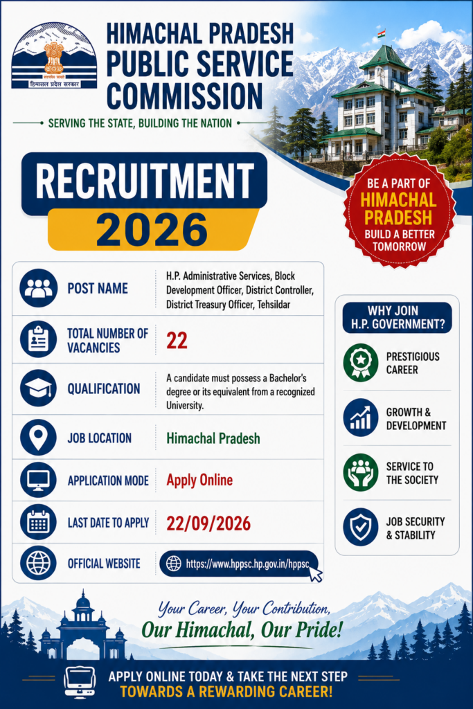 HPPSC HPAS Recruitment 2026