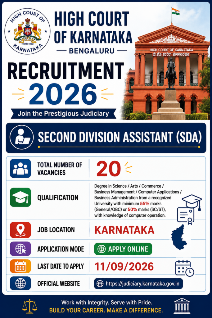 Karnataka High Court Assistant Recruitment 2026