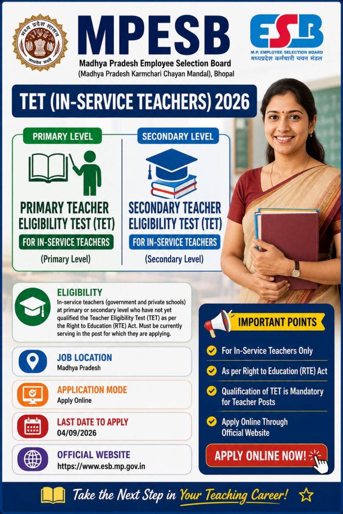 MPSTET 2026 Online Form