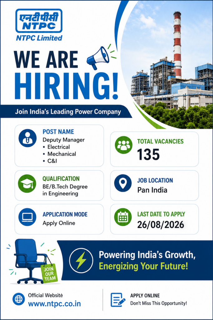 NTPC Deputy Manager Recruitment 2026