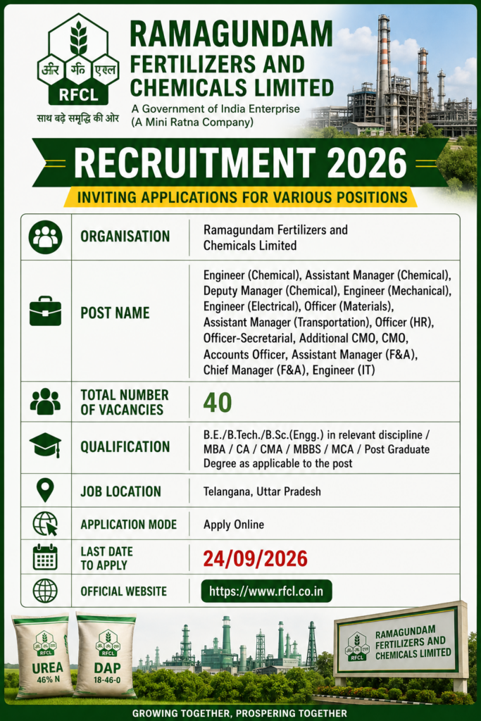 RCFL Recruitment 2026