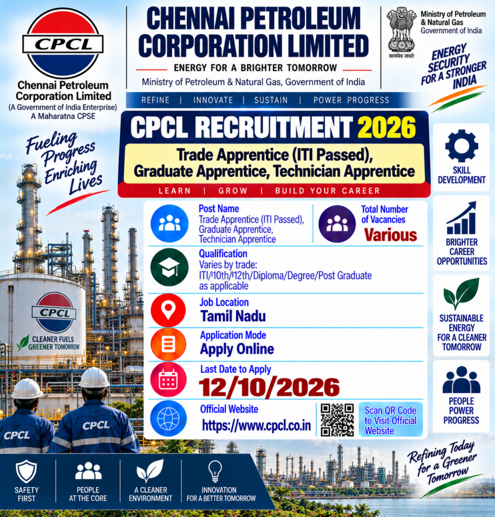 CPCL Apprentice Recruitment 2026
