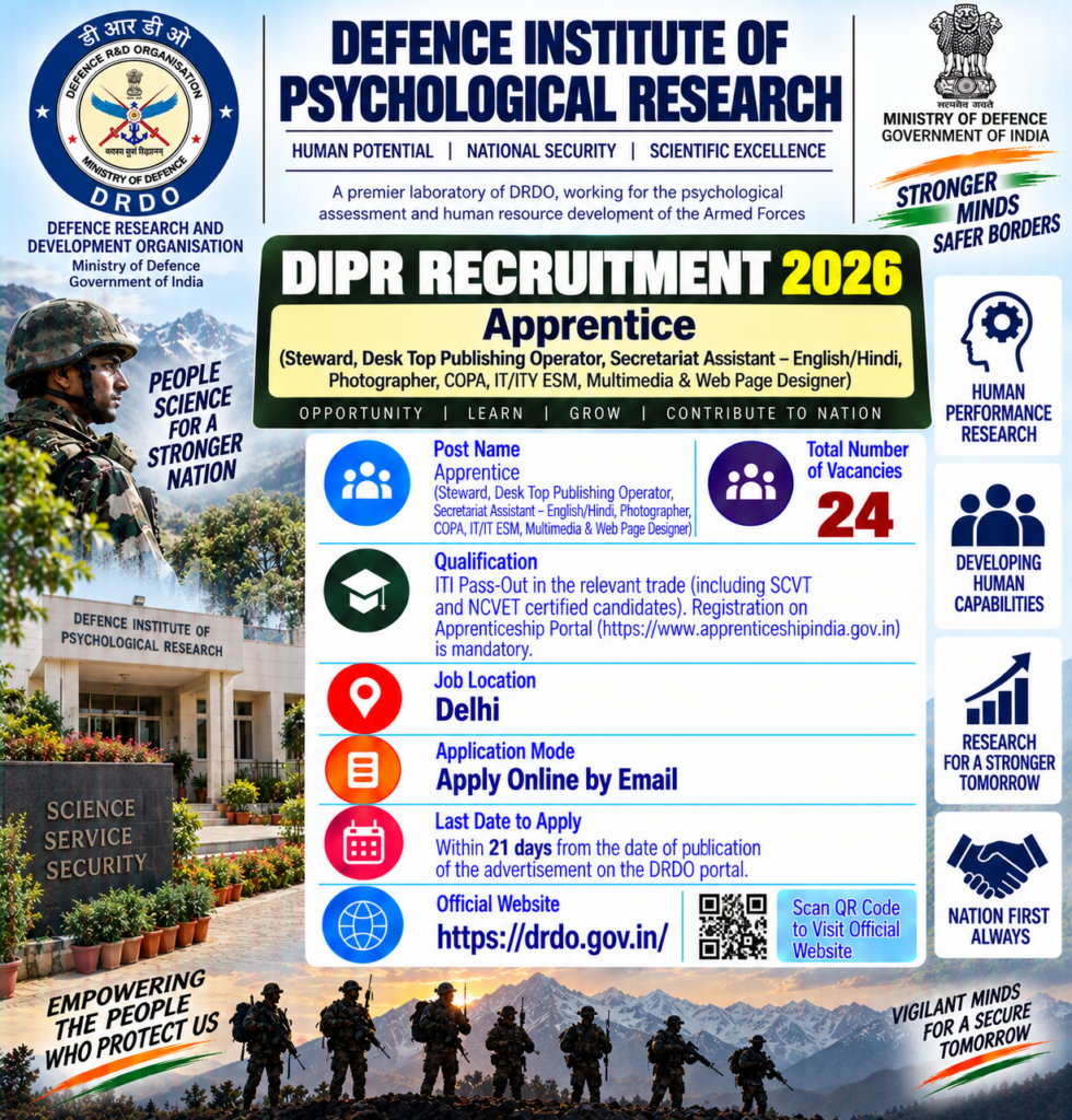 DIPR Delhi Apprentice Recruitment 2026