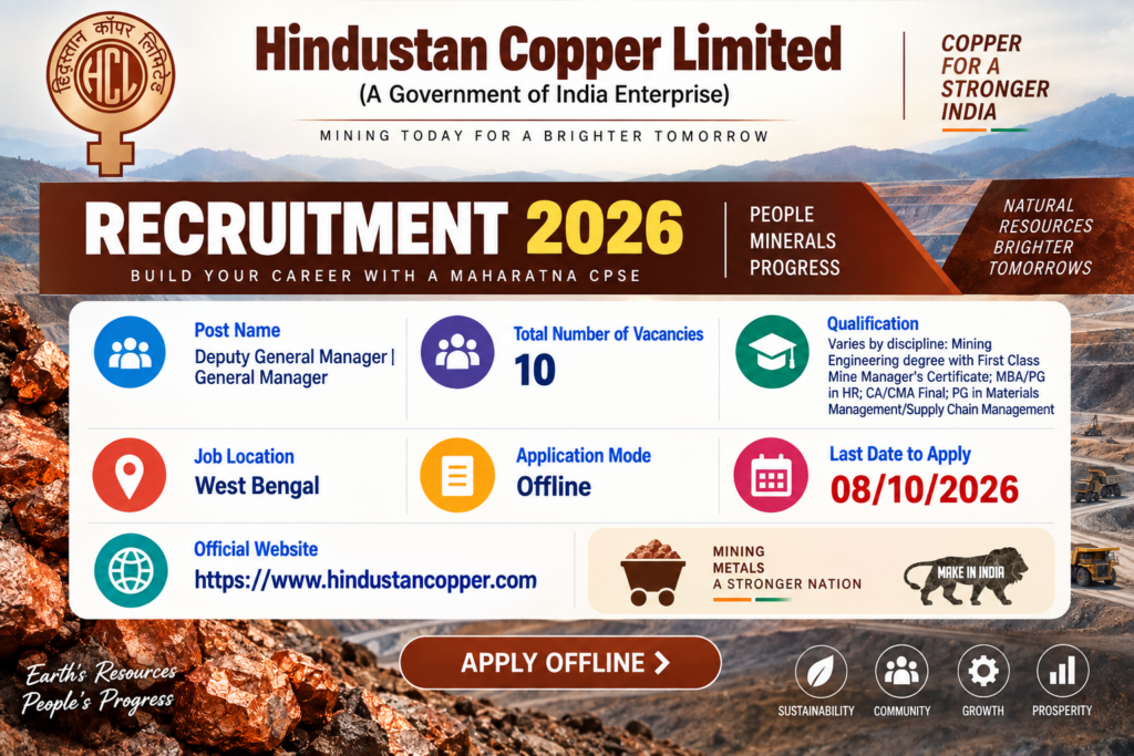 HCL DGM GM Recruitment 2026