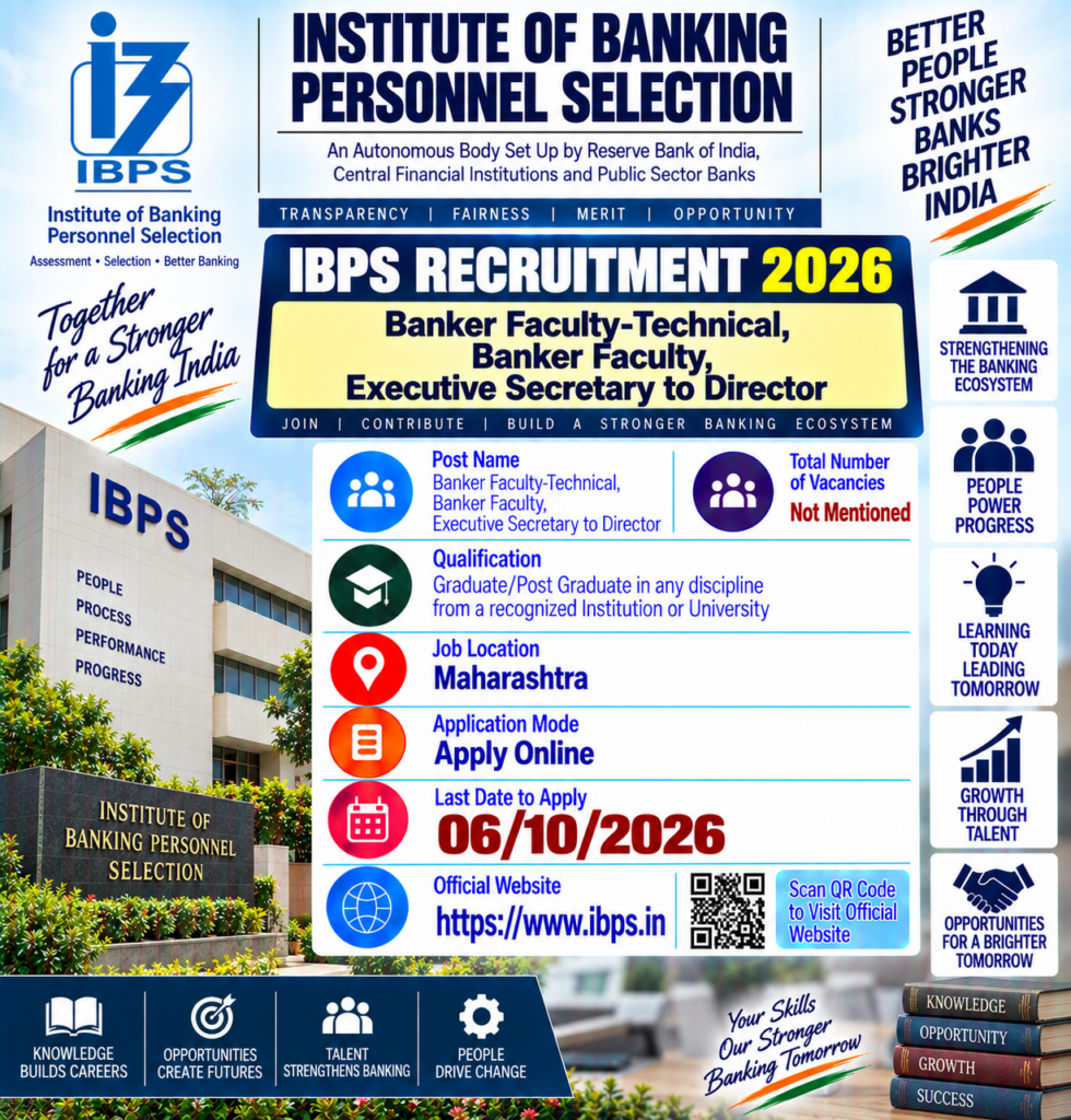 IBPS Banker Faculty Recruitment 2026