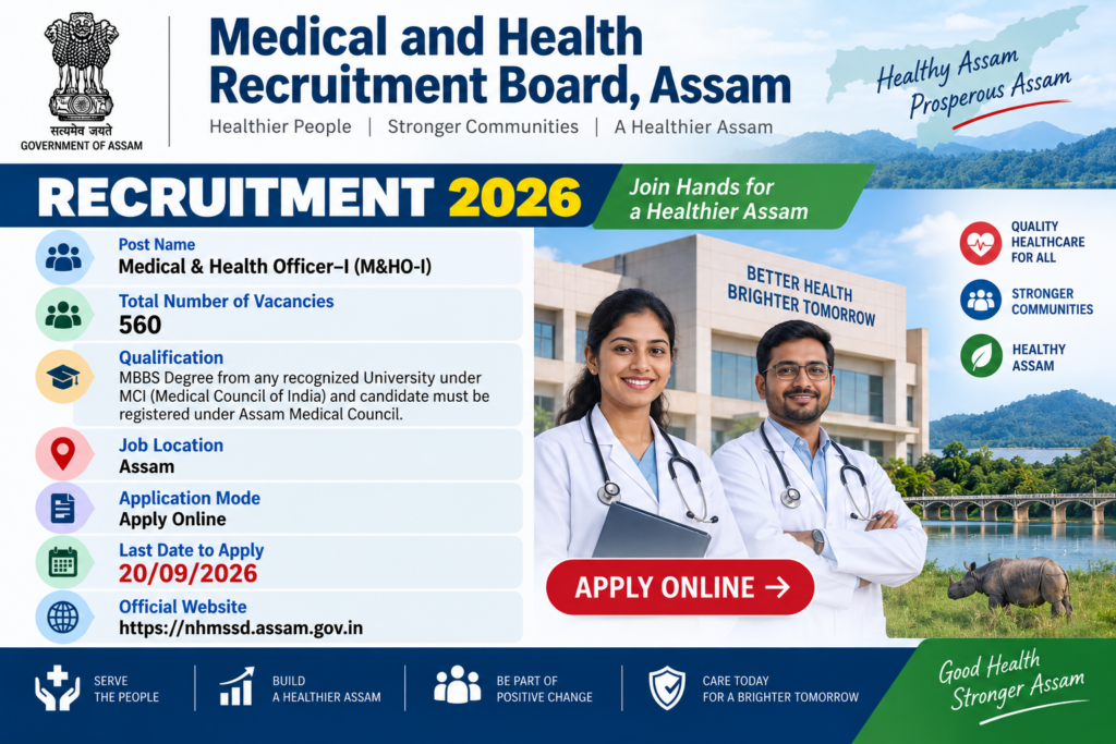 MHRB Assam Medical & Health Officer Recruitment 2026
