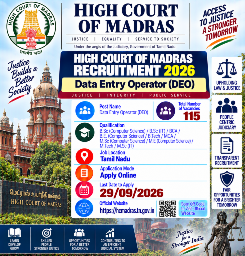 Madras High Court DEO Recruitment 2026