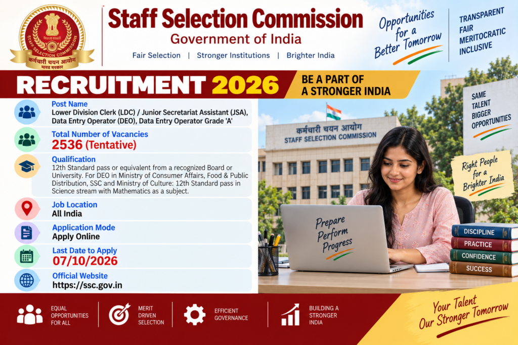 SSC CHSL Recruitment 2026