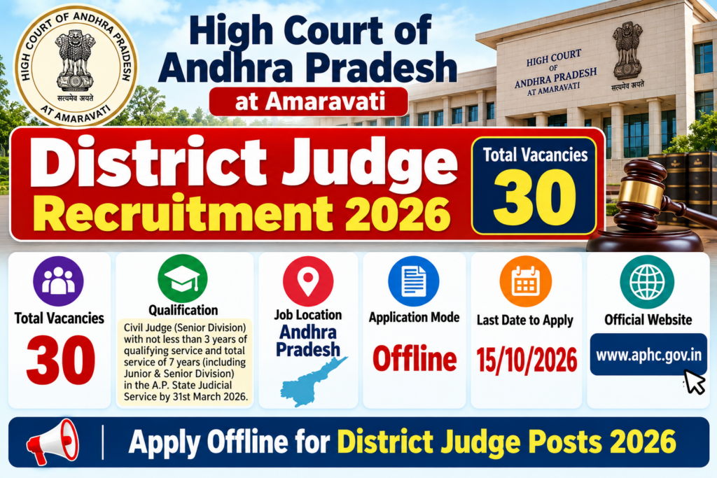 AP High Court District Judge LDCE Recruitment 2026