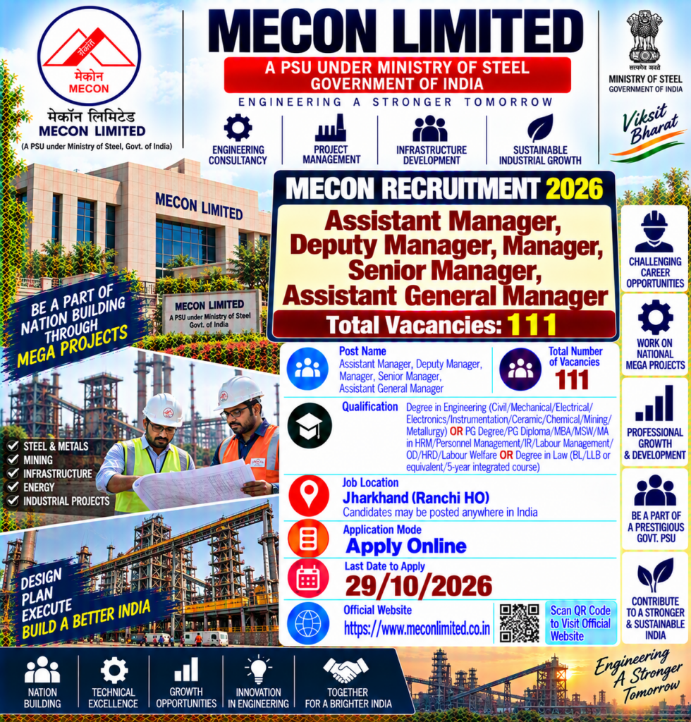 MECON Executive Recruitment 2026