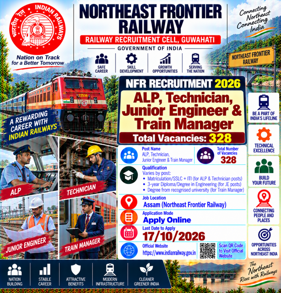 RRC NFR GDCE Recruitment 2026