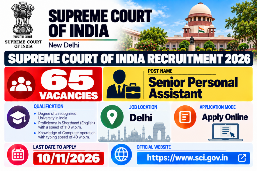 Supreme Court SPA Recruitment 2026