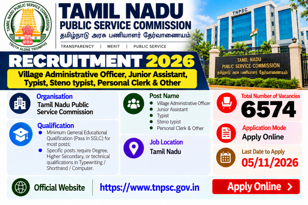 TNPSC Group IV Recruitment 2026